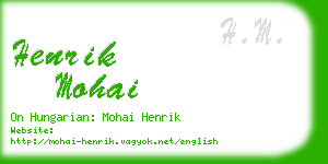 henrik mohai business card